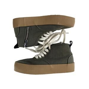 Staheekum Sonny Canvas Boots High Top Sneakers - Army Green - 9